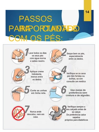 PASSOS
IMPORTANTES
PARA O CUIDADO
COM OS PÉS:
14
 