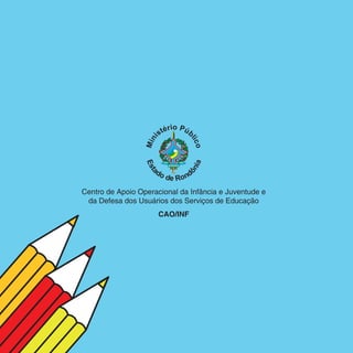 1943              1981
                              RONDÔNIA




Centro de Apoio Operacional da Infância e Juventude e
 da Defesa dos Usuários dos Serviços de Educação
                      CAO/INF
 