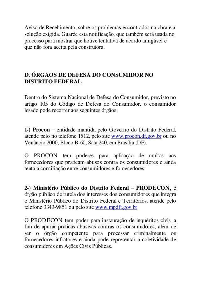 Cartilha do consumidor - Construtoras