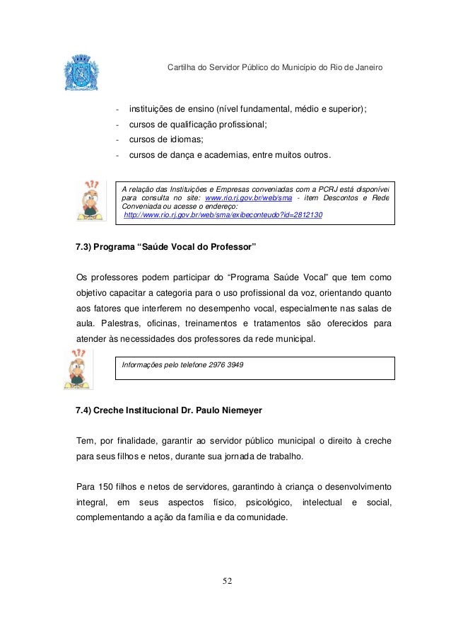 Cartilha do Servidor Estatutário do Município do RJ/ 2015