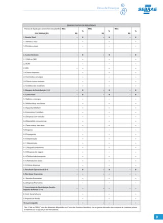 9
Dicas de Finanças
 