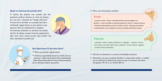 Quais os sintomas da pressão alta?
A maioria das pessoas com pressão alta não
apresenta nenhum sintoma no início da doença,
por isso ela é chamada de “inimiga silenciosa”.
A única forma de saber se a pressão está alta é
verificando regularmente os seus valores o que
pode ser feito em ambulatórios e hospitais.
Os sintomas atribuídos ao aumento da pressão
são dor de cabeça, cansaço, tonturas, sangramento
pelo nariz, entre outros, porém esses podem não
estar associados à pressão alta.
Sou hipertenso. O que devo fazer?
Meça sua pressão regularmente
Diminua a quantidade de sal na comida.Use no
máximo 1 colher de chá para toda a alimentação
diária.Não utilize saleiro à mesa e não acrescente
sal no alimento depois de pronto
Evite:
• açúcares e doces • frituras • derivados de leite na forma integral,com
gorduras • carnes vermelhas com gordura aparente e vísceras • temperos prontos
• alimentos industrializados que vêm em latas ou vidros • alimentos processados
e industrializados como embutidos,conservas,enlatados,defumados,charque.
Prefira:
• alimentos cozidos, assados, grelhados ou refogados • temperos naturais
como limão, ervas, alho, cebola, salsa e cebolinha • frutas, verduras e legumes
• produtos lácteos desnatados.
Tenha uma alimentação saudável:
Diminua ou abandone o consumo de bebidas alcoólicas
Mantenha um peso saudável.Também é importante avaliar a medida
	 da circunferência abdominal (cintura), que no homem não deve 		
	 ultrapassar 94 cm e, na mulher, 80 cm
 