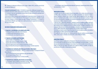 VI – Comissão de elaboração do Plano de Carreia, Cargos e Salários (PCCS), previsto o prazo de dois
anos para sua implantação.

A Emenda Constitucional nº. 29 de 13 /09/2000, foi votada após a deliberação da proposta na 11ª
Conferência Nacional de Saúde, tem por objetivo determinar a vinculação dos porcentuais mínimos
do orçamento de cada ente, para financiar o Sistema Único de Saúde, promovendo a promoção à prevenção e recuperação da saúde.
O percentual da União é a variação anual e nominal do PIB (Produto Interno Bruto), o Estado é de 12%,
Distrito Federal é de 12% e os Municípios de 15% do orçamento que deverão ser aplicados em ações
de serviços e diminuir os riscos de agravos de saúde. A Emenda Constitucional nº. 29, necessita ser
regulamentada, definindo o que é gasto com a saúde, para não ocorrer pagamento de despesas que
não sejam com a saúde.

RECURSOS FINANCEIROS REPASSADOS AO SUS
1- Impostos e contribuições arrecadados pela União
• Contribuição Provisória sobre o Movimento Financeiro
• Contribuição sobre faturamento das empresas
• Contribuição sobre o lucro líquido das empresas

2 - Impostos arrecadados pelo Município

• Imposto Predial e Territorial Urbano – IPTU
• Imposto sobre Serviços de Qualquer Natureza – ISSQN
• Imposto sobre Transmissão de Imóveis Intervivos – ITBI
• Receita de multas, juros de mora e correção monetária dos impostos
• Receita de Dívida Ativa de Impostos e multas de mora correção monetária respectivos

• 25% do Imposto sobre Propriedade Industrializados/ Exportação, transferido pela União ao Estado
nos termos do art. 159, II/CF

PRESTAÇÃO DE CONTAS

Os gestores das três esferas de governo deverão disponibilizar com a devida antecedência para os
conselhos, todos os documentos necessários para análise. Documentos que comprovem receitas e
despesas (convênios, contratos, notas, extratos bancários, folha de pagamento, bem como todos os
documentos solicitados pelo conselho), além dos relatórios das ações executadas na atenção a Saúde.
Estes documentos deverão ser analisados pela comissão de prestação de conta, a qual deverá apresentar parecer para analise e votação do conselho.
A cada três meses o gestor deverá apresentar a prestação de contas em audiências públicas, aonde apresentará relatório detalhado contendo, andamento da agenda de saúde pactuada, relatório de gestão, dados
sobre montante e forma de aplicação dos recursos, as auditorias iniciadas e concluídas no período, bem como
a produção e oferta de serviços na rede assistencial própria, contratada ou conveniada, de acordo com o art.12
da Lei nº. 8689/93, destacando o grau de congruência com os princípios e diretrizes do SUS.
Cabe lembrar que apenas a apresentação da prestação de contas em audiência pública, não substitui a
apresentação para análise e aprovação no conselho de saúde.
Os Conselhos de Saúde, desde que com a devida justificativa, buscarão auditorias externas independentes, sobre as contas e atividades do Gestor do SUS, ouvido o Ministério Publico.

MINISTÉRIO PÚBLICO

Quando houver alguma irregularidade na Prestação de Contas de uma Secretaria ou Diretoria de Saúde, desvio de verbas da saúde para outros fins e outras irregularidades de natureza jurídica, o Conselho
deve procurar esclarecimentos diretamente com o Gestor. Caso não for atendido recorrer ao Ministério
Público, em busca de uma solução. Ele também tem o papel de orientar os conselhos, no tange aos
procedimentos do Conselho e interpretação da legislação.

3 - Transferências realizadas pela União para Estados e Municípios

• Fundo de Participação dos Municípios – FPM (22,5 % Imposto de Renda e do Imposto de Produtos
Industrializados)
• 100% do Imposto de Renda sobre rendimentos pagos pelo Município
• 50% do Imposto Territorial Rural – ITR
• Transferências da Lei Complementar nº. 87/96 (Lei Kandir)

4 - Transferências realizadas pelo Estado aos municípios

• 25% do Imposto. Sobre Circulação de Mercadorias e Serviços - ICMS
• 50% do Imposto sobre Produtos de Veículos Automotores IPVA

16

17

 
