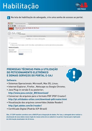 Cartilha peticionamento eletronico