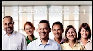 DECRETO n.º 7.602/2011




             Plano Nacional de Segurança e Saúde no Trabalho | 15
 