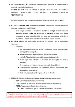 Censec Manual Censec atualização do sistema Notas® | PDF