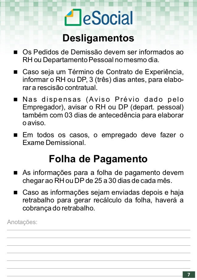 Cartilha sobre e-Social
