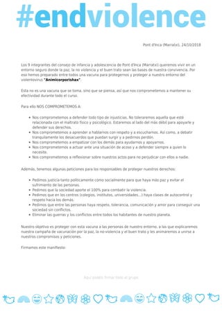 Pont d'Inca (Marratxi), 24/10/2018
Los 9 integrantes del consejo de infancia y adolescencia de Pont d'Inca (Marratxi) quer...