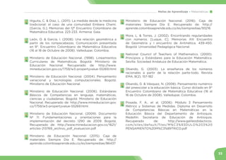 Mallas de Aprendizaje Matemáticas
33
• Higuita, C. & Díaz, L. (2011). La medida desde la medicina
tradicional: el caso de ...