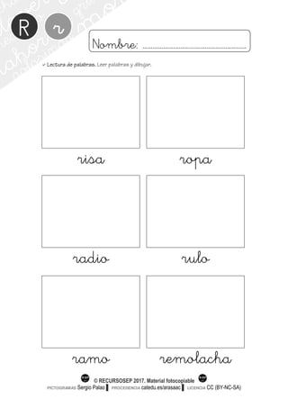 Guia Letra R Cartilla lectura-recursosep-letra-r-actividades | PDF