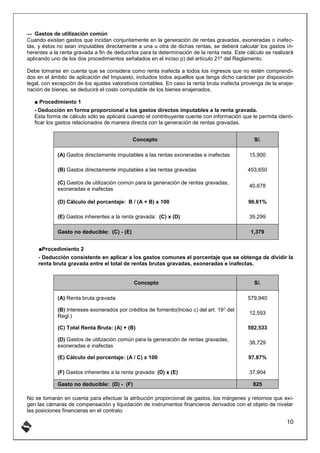 DEDUCCIONES Y ADICIONES PARA EL CALCULO DEL IMPUESTOS A LA RENTA | PDF