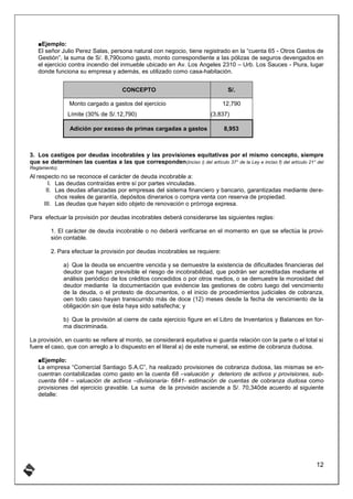 DEDUCCIONES Y ADICIONES PARA EL CALCULO DEL IMPUESTOS A LA RENTA | PDF