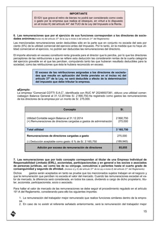 DEDUCCIONES Y ADICIONES PARA EL CALCULO DEL IMPUESTOS A LA RENTA | PDF