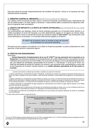 DEDUCCIONES Y ADICIONES PARA EL CALCULO DEL IMPUESTOS A LA RENTA | PDF
