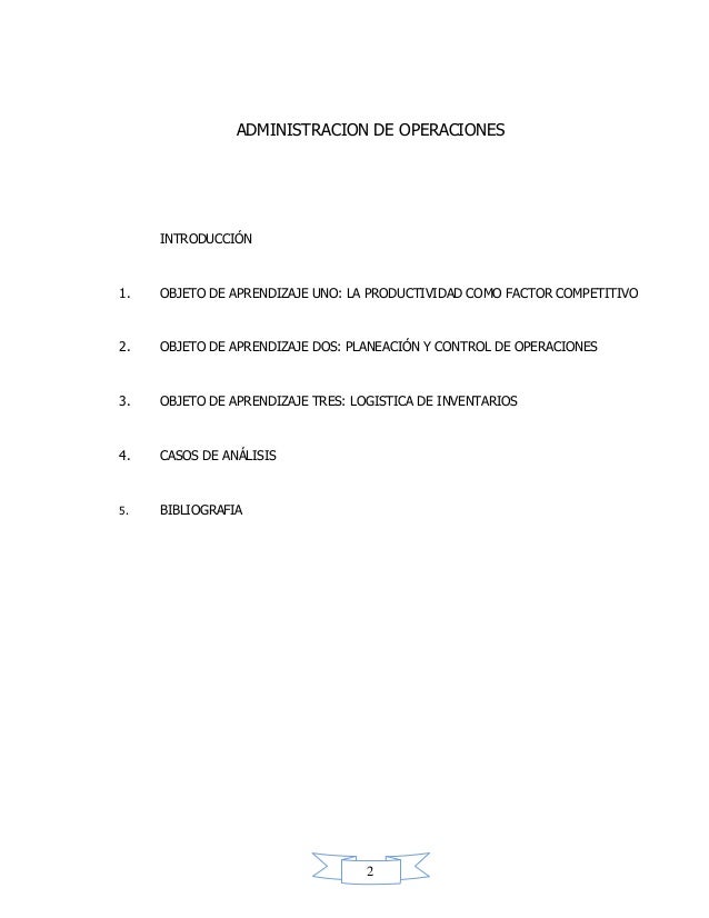 Cartilla Administracion De Operaciones