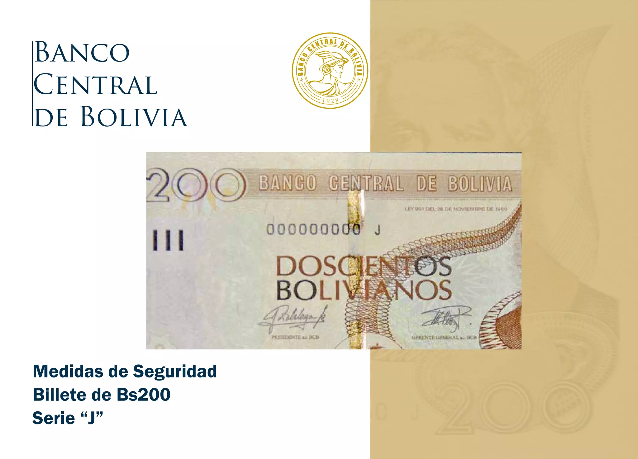 Características de los billetes de 200 bolivianos | PDF