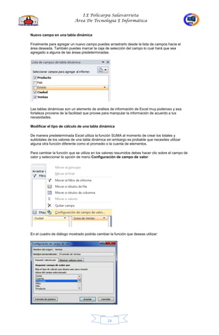 Cartilla de excel 10 grado | PDF