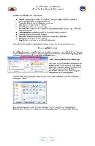 Cartilla de excel 10 grado | PDF