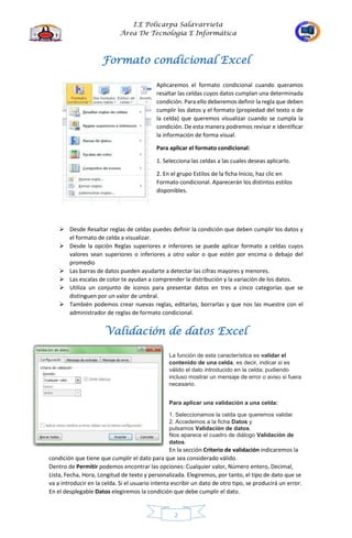 Cartilla de excel 10 grado | PDF