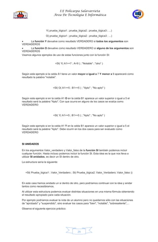 Cartilla de excel 10 grado | PDF