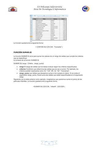 Cartilla de excel 10 grado | PDF