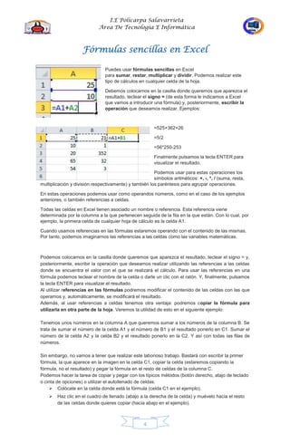 Cartilla de excel 10 grado | PDF