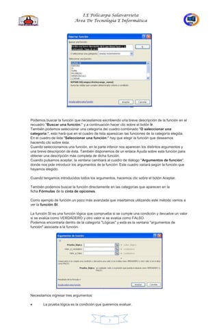 Cartilla de excel 10 grado | PDF