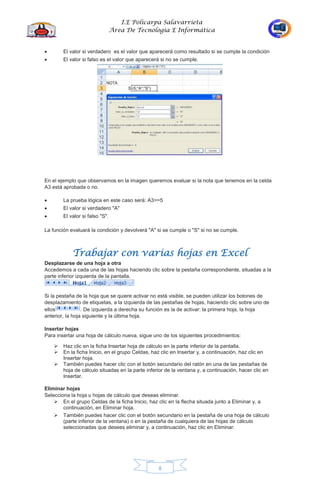 Cartilla de excel 10 grado | PDF