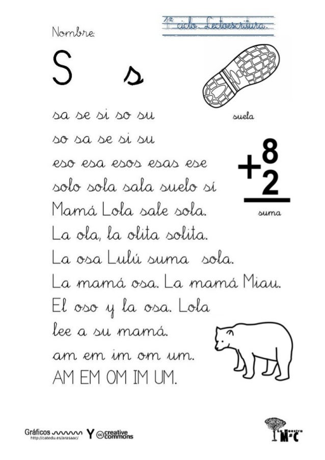 Lectoescritura 1º
