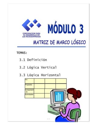 - - 22
Fin
Propósito
Component
es
Actividades
TTEEMMAASS::
33..11 DDeeffiinniicciióónn
33..22 LLóóggiiccaa VVeerrttiiccaall
33..33 LLóóggiiccaa HHoorriizzoonnttaall
 