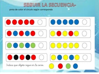 pinta de color el circulo según corresponda
 