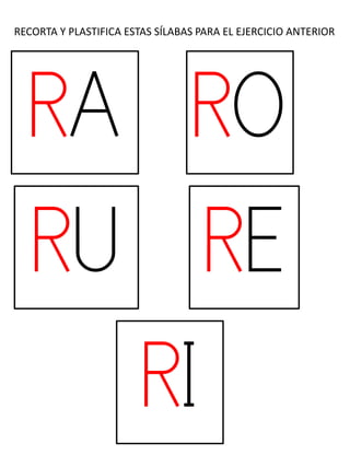 Cartilla Letra R Final