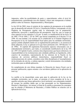 Cartilla ley 819 de 2003 | PDF