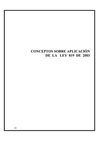 Cartilla ley 819 de 2003 | PDF