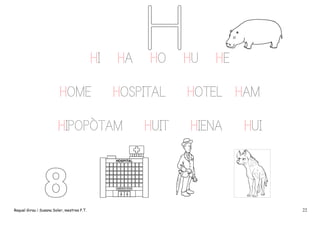 HI
HOME

HA

HOSPITAL

HIPOPÒTAM

Raquel Girau i Susana Soler, mestres P.T.

HO

HUIT

HU

HE

HOTEL HAM
HIENA

HUI

22

 