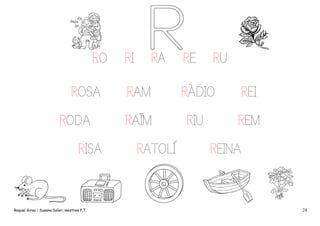RO
ROSA
RODA
RISA

Raquel Girau i Susana Soler, mestres P.T.

RI

RA

RE

RU

RAM

RÀDIO

REI

RAÏM

RIU

REM

RATOLÍ

REINA

24

 
