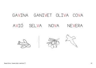 GAVINA
AVIÓ

Raquel Girau i Susana Soler, mestres P.T.

GANIVET
SELVA

OLIVA

NOVA

COVA

NEVERA

44

 