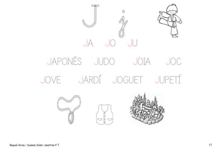 JA
JAPONÉS
JOVE

Raquel Girau i Susana Soler, mestres P.T.

JO
JUDO

JARDÍ

JU
JOIA

JOGUET

JOC
JUPETÍ

57

 