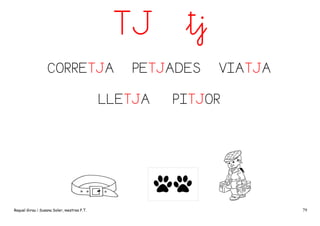 TJ
CORRETJA

PETJADES

LLETJA

Raquel Girau i Susana Soler, mestres P.T.

tj
VIATJA

PITJOR

79

 