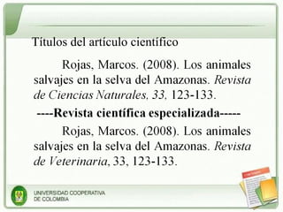 Títulos del artículo científico 