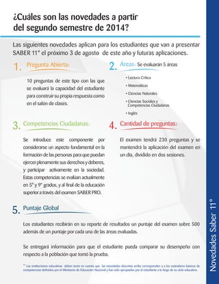 Nueva estructura prueba SABER 11 ICFES Documento Alineación | PDF