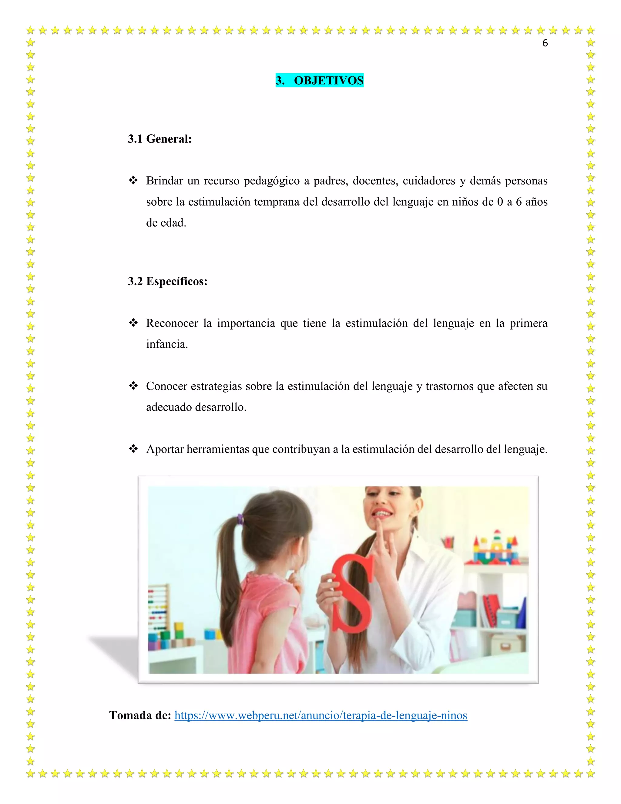 Cartilla pedagógica. estimulación del lenguaje en niños de 0 a 6 años ...