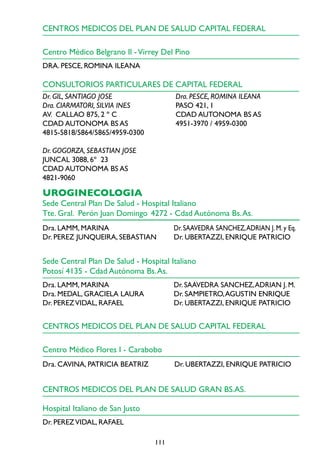 Cartilla plan de salud   hospital italiano Slide 111