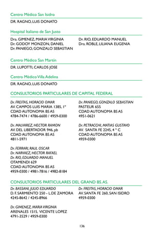 Cartilla plan de salud   hospital italiano Slide 136