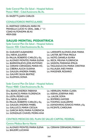 Cartilla plan de salud   hospital italiano Slide 164
