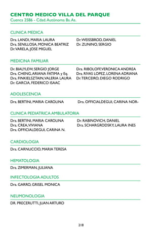 Cartilla plan de salud   hospital italiano Slide 218