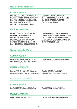 Cartilla plan de salud   hospital italiano Slide 41
