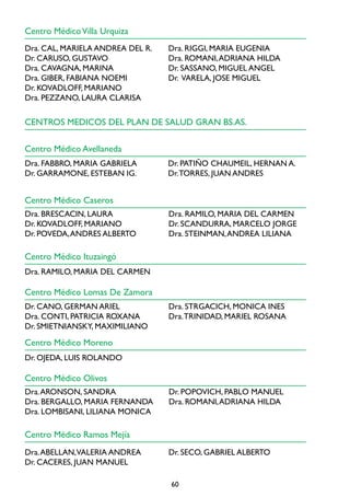 Cartilla plan de salud   hospital italiano Slide 60