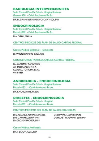 Cartilla plan de salud   hospital italiano Slide 93