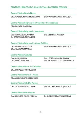 Cartilla plan de salud   hospital italiano Slide 95